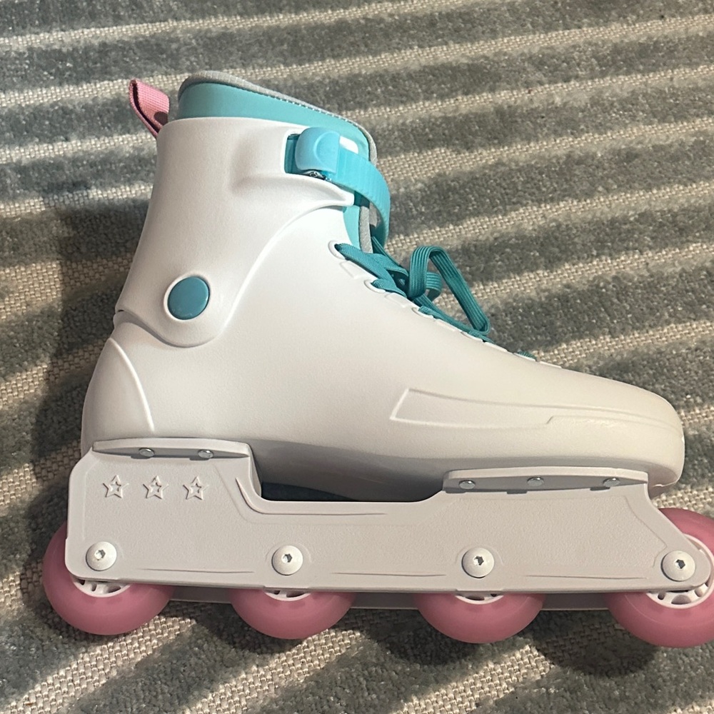 White and Pink Roller blades